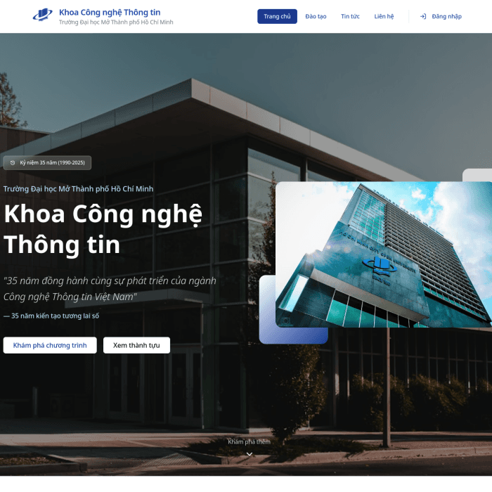Website giới thiệu khoa CNTT