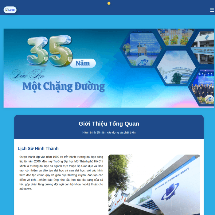 Website giới thiệu trường ĐH Mở TP.HCM